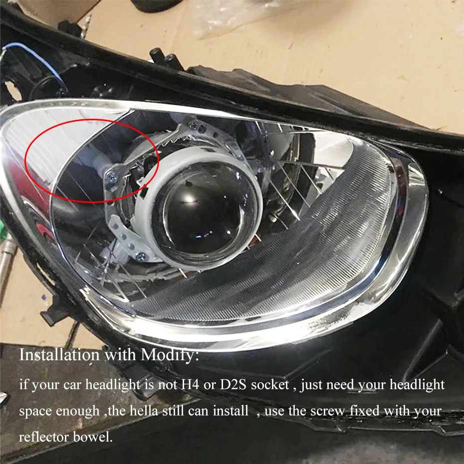 Обновление 3,0 ''HID Bi xenon для Hella 3R G5 проектор HD объектив Авто фара Модифицированная DIY D1S D2S D3S D4S