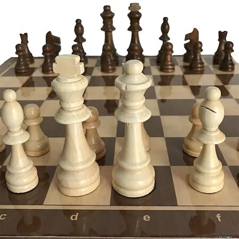 

Luxury Walnut Wooden Chess Set Brain Teasers Square Shape Checkers Medieval Chess High Quality Chessboard Game Shape Sets Fun Strategy Progressive Mental Development Game Sturdy Material Wood Art Superior Performance