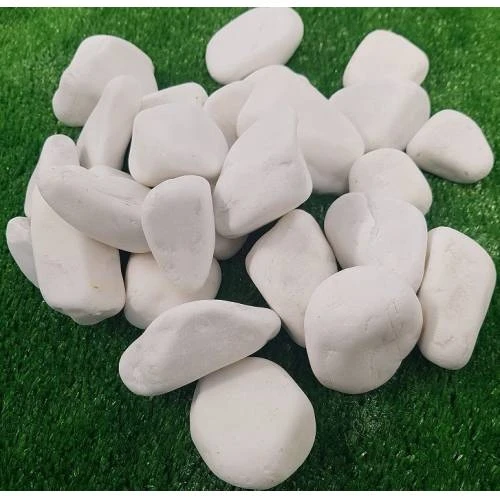 

Decorative White Coarse Pebble Stone Ashtray Terrarium Stone 2500 gr