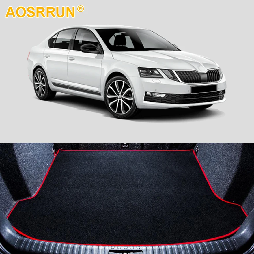 Для Skoda Octavia A7 коврик для багажника автомобиля задний багажник лайнер грузовой пол лоток наклейка крышка