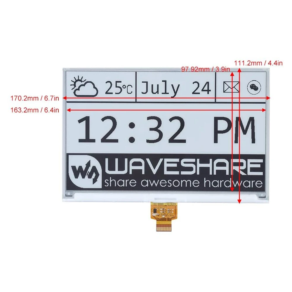 7, 5  e-Paper e-Ink       Arduino Raspberry Pi RPI Zero W WH 3B Plus 4 4B Jetson Nano E paper Eink