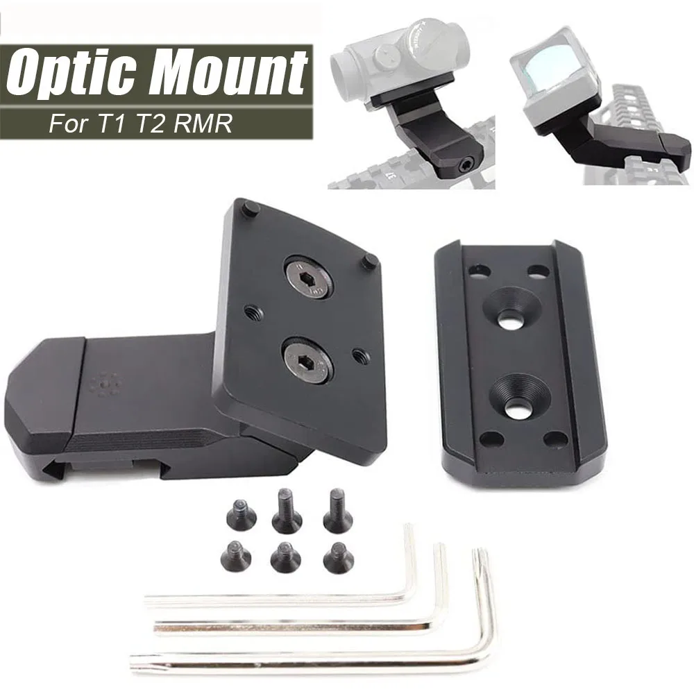 

Aluminium OFFSET OPTIC MOUNT 35 or 45 Degree Universal Micro Riser Mount for Red Dot Sights RMR T1 T2 SRO SIG Romeo 5 Holosun