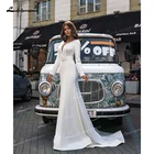 Женское атласное платье с юбкой-годе, кружевное длинное платье с V-образным вырезом, без рукавов, с поясом и бантом, со шлейфом, лето 2021