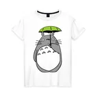 Женская футболка хлопок totoro с зонтом