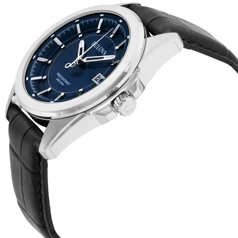  Quartz Wristwatches Bulova 96B257 mens waterproof watch wrist accessories Leather strap | Наручные часы