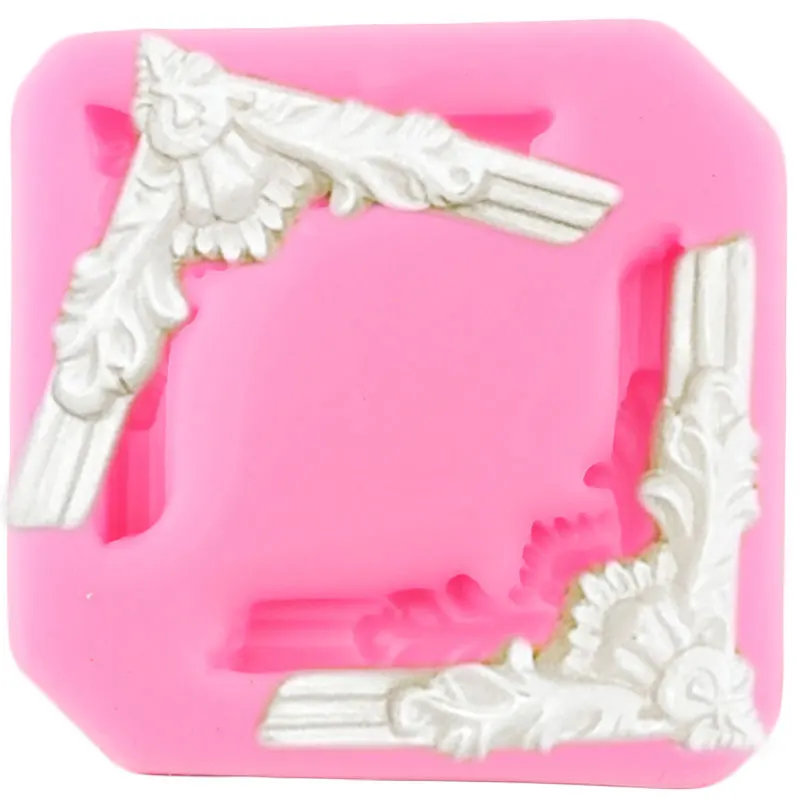 Барокко угловой кронштейн силиконовые формы рельеф Торт Инструменты для