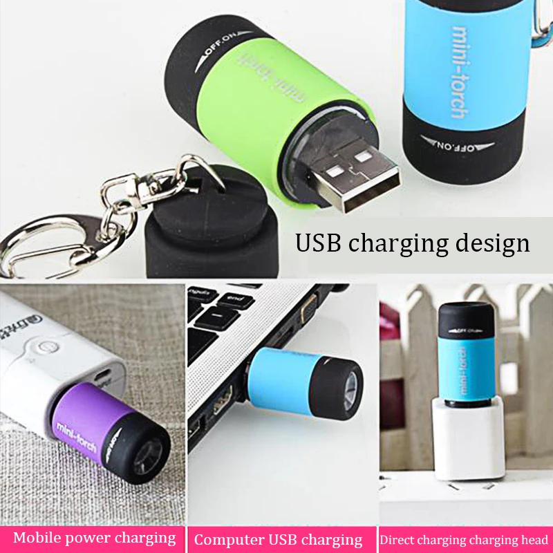 

USB Mini rechargeable flashlight LED lithium battery small flashlight