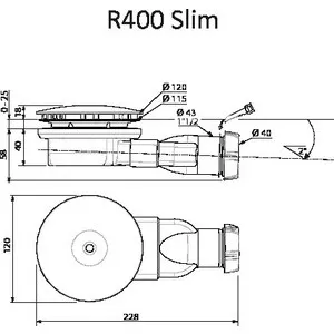Сифон для душевого поддона Radaway R400 Slim 90 (R400) | Обустройство дома