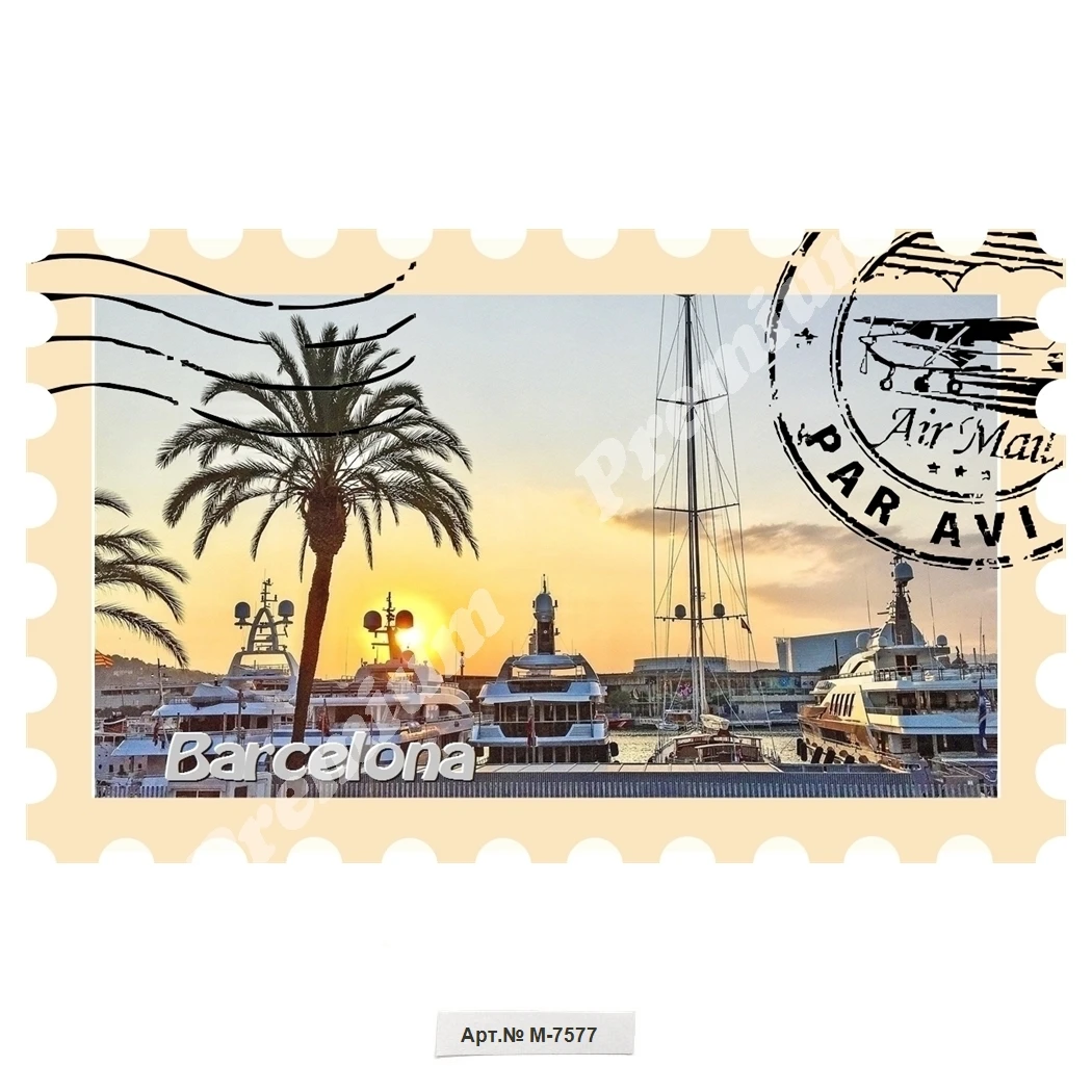 Барселона Испания Сувенирный магнит