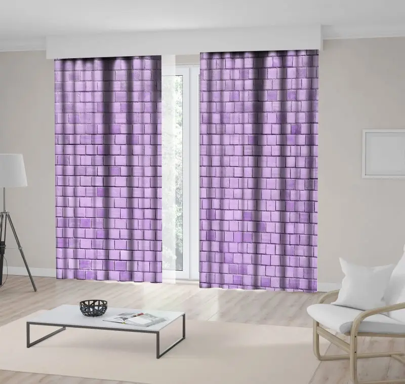 Занавеска кирпичная стена деревенская декорация природа тема современное