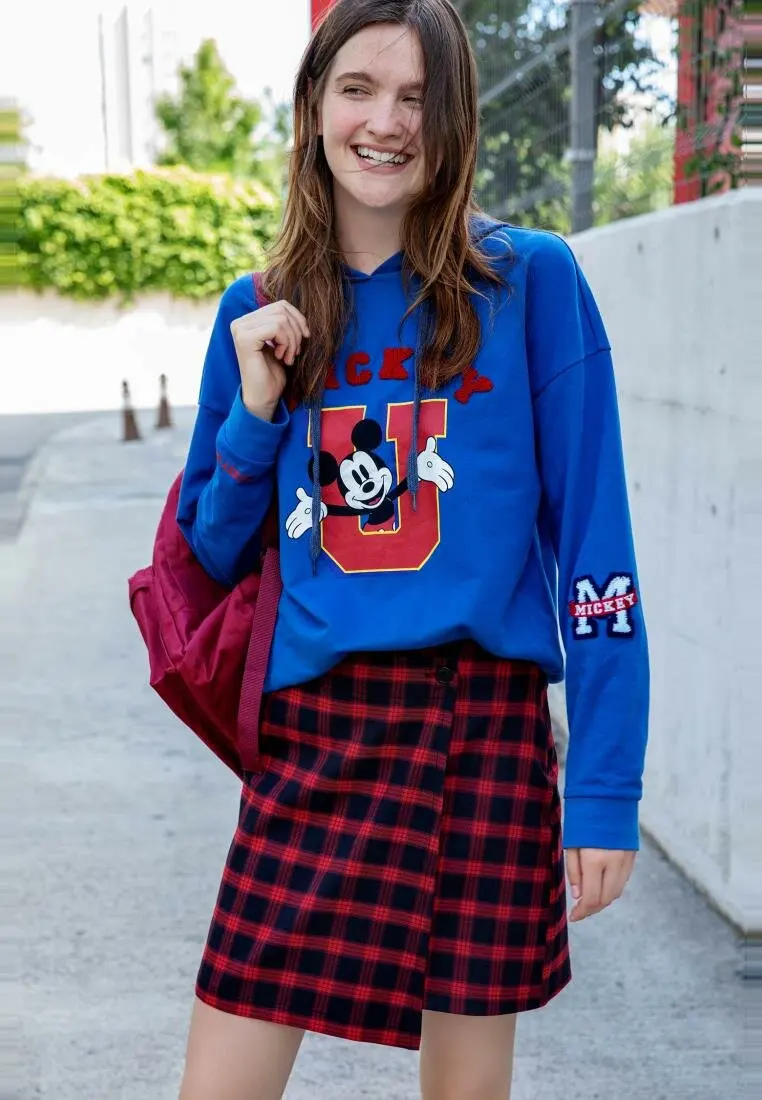 DeFacto модная женская клетчатая трикотажная юбка трапециевидная Милая Короткая