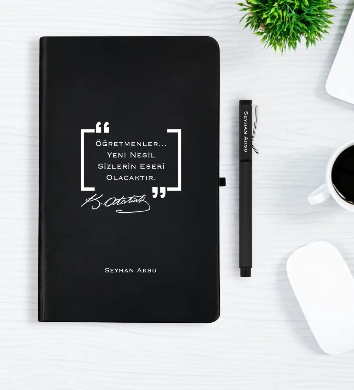 

Personalized Atatürk Temalı Black Notebook Pen Gift Set-1