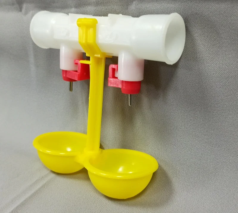 Ниппельные поилки двойные на 360 градусов для кур перепела птиц (10