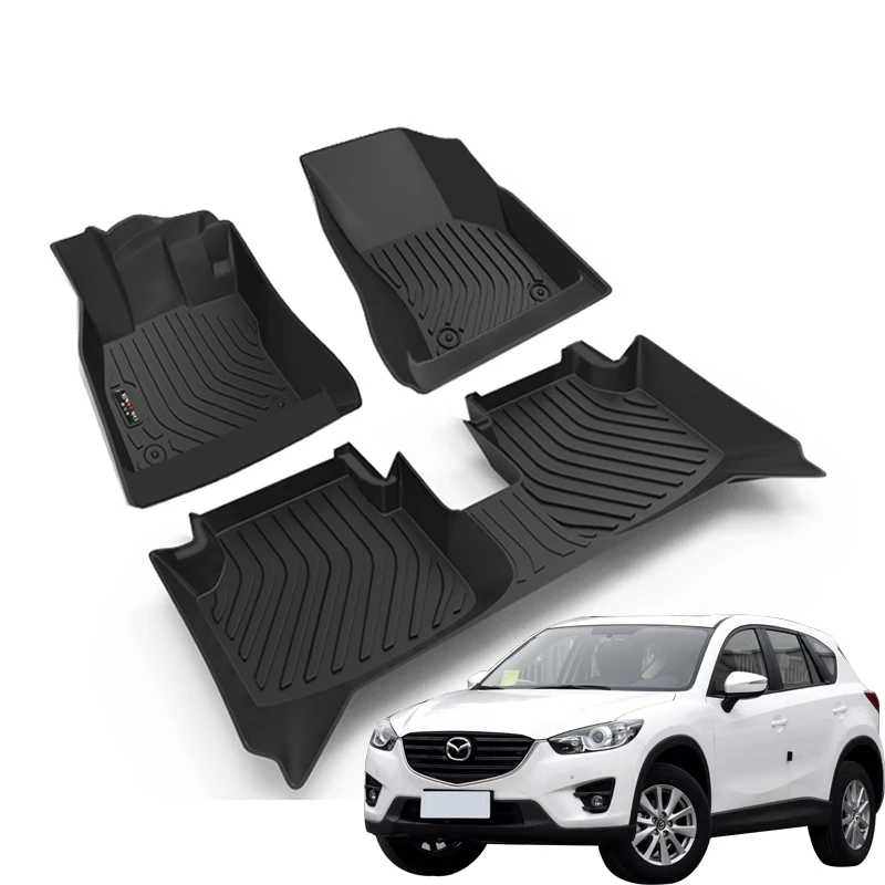 

Car Floor Rubber Mats For Mazda CX5 2015 2016 Women Carpet Rugs Pads Full Set Interior Details Auto Accessories