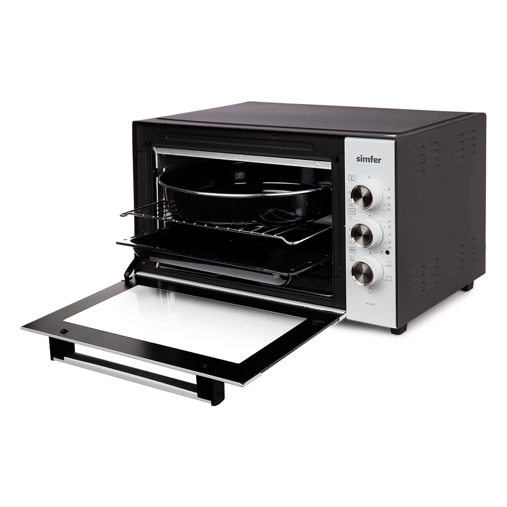 Мини-печь духовка Simfer M3501 Топ комплектация 5 режимов работы конвекция 2 противня