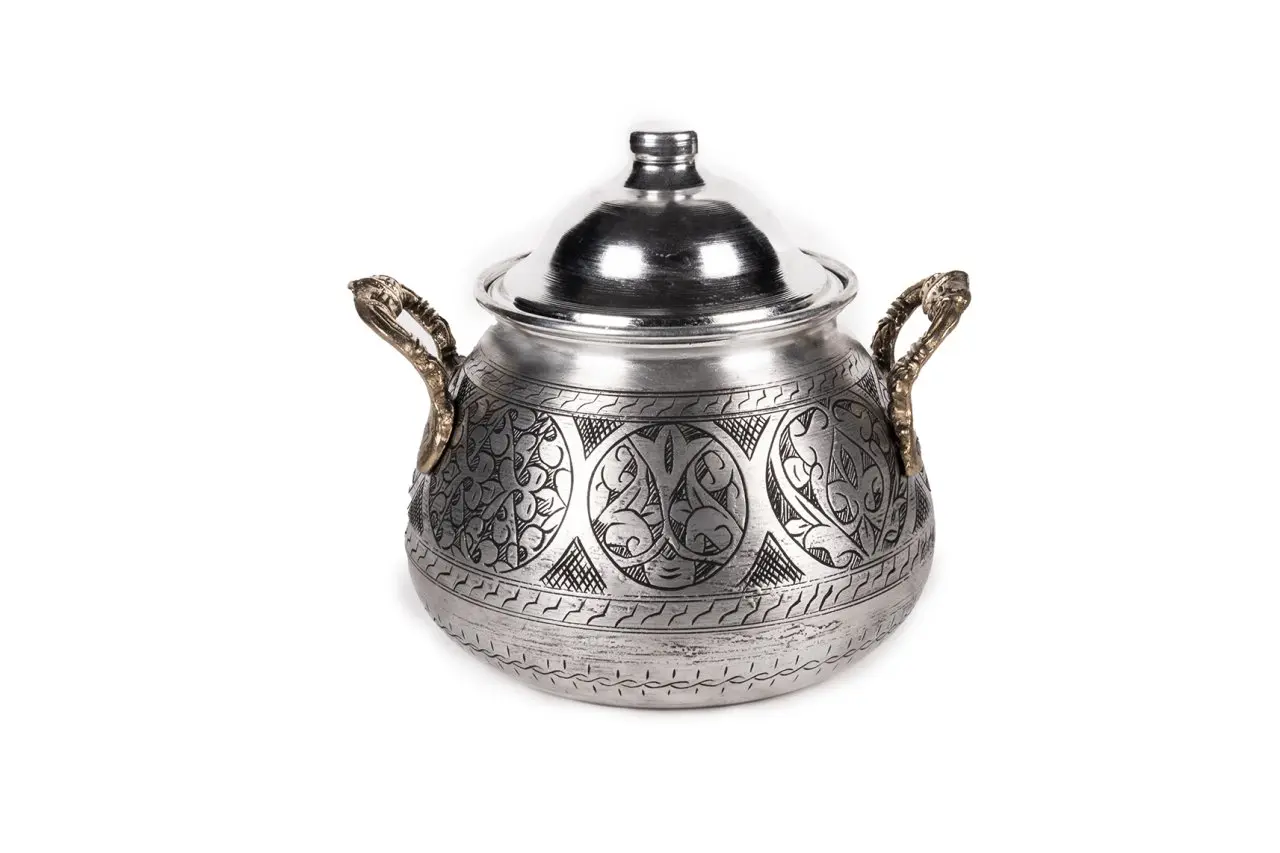 

COPPER WHITE Tumbled Small-Large Copper Casserole Pot dutchoven