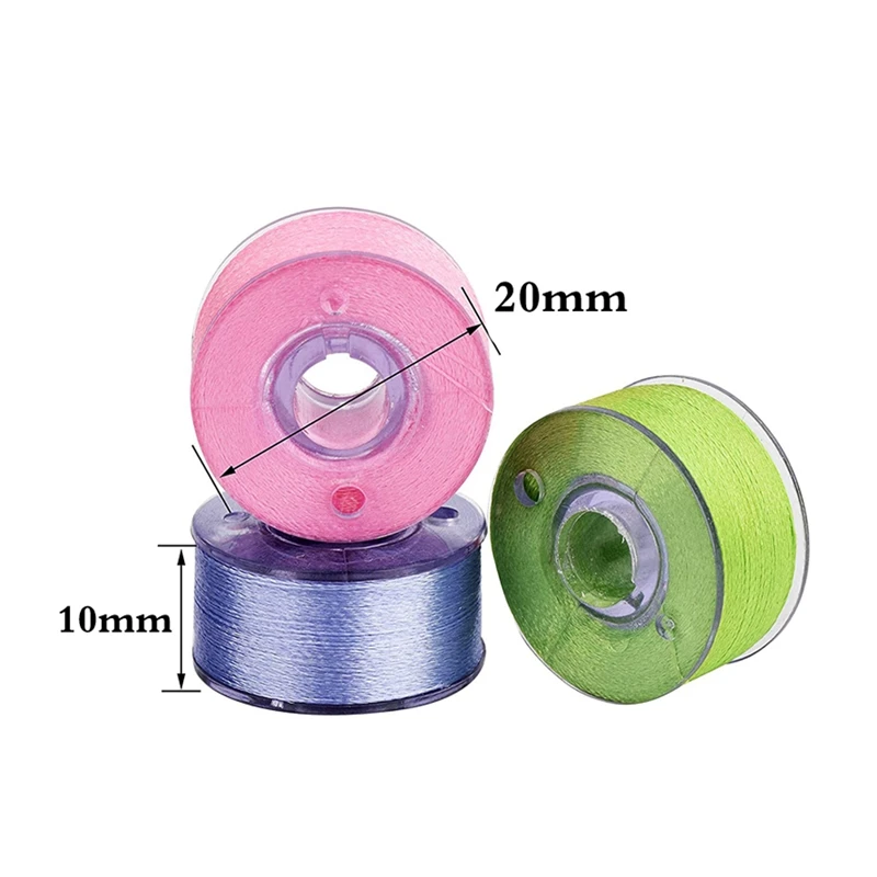 25 шт./компл. разноцветные катушки для ниток из полиэстера с контейнером хранения