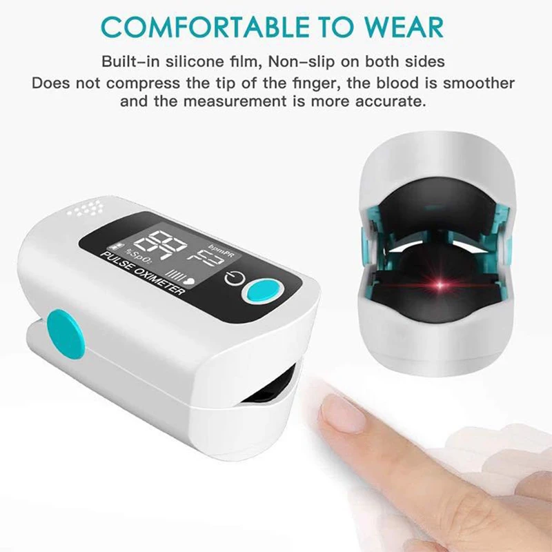 Professional finger pulse oximeter Household Finger Oximeter Blood Oxygen Saturation Monitor Health Diagnostic Meter