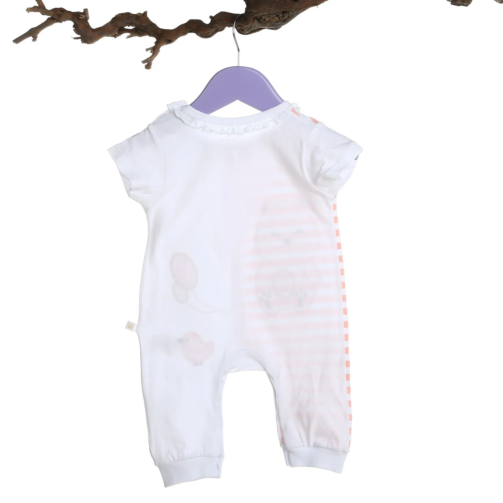 Ebebek/розовый короткий комбинезон с оборками на шее для маленьких девочек| |