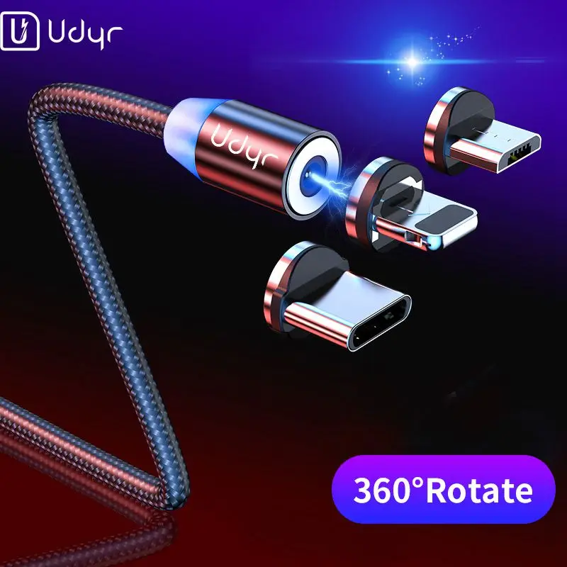 Магнитный кабель Udyr Micro USB для iPhone Samsung Type C с магнитной зарядкой магнитный