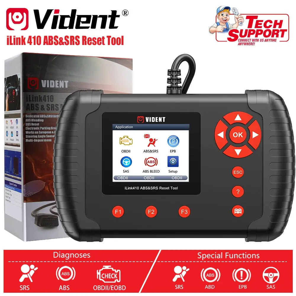 Сброс инструмента VIDENT iLink410 ABS & SRS SAS|Электрические тестеры и щупы| |