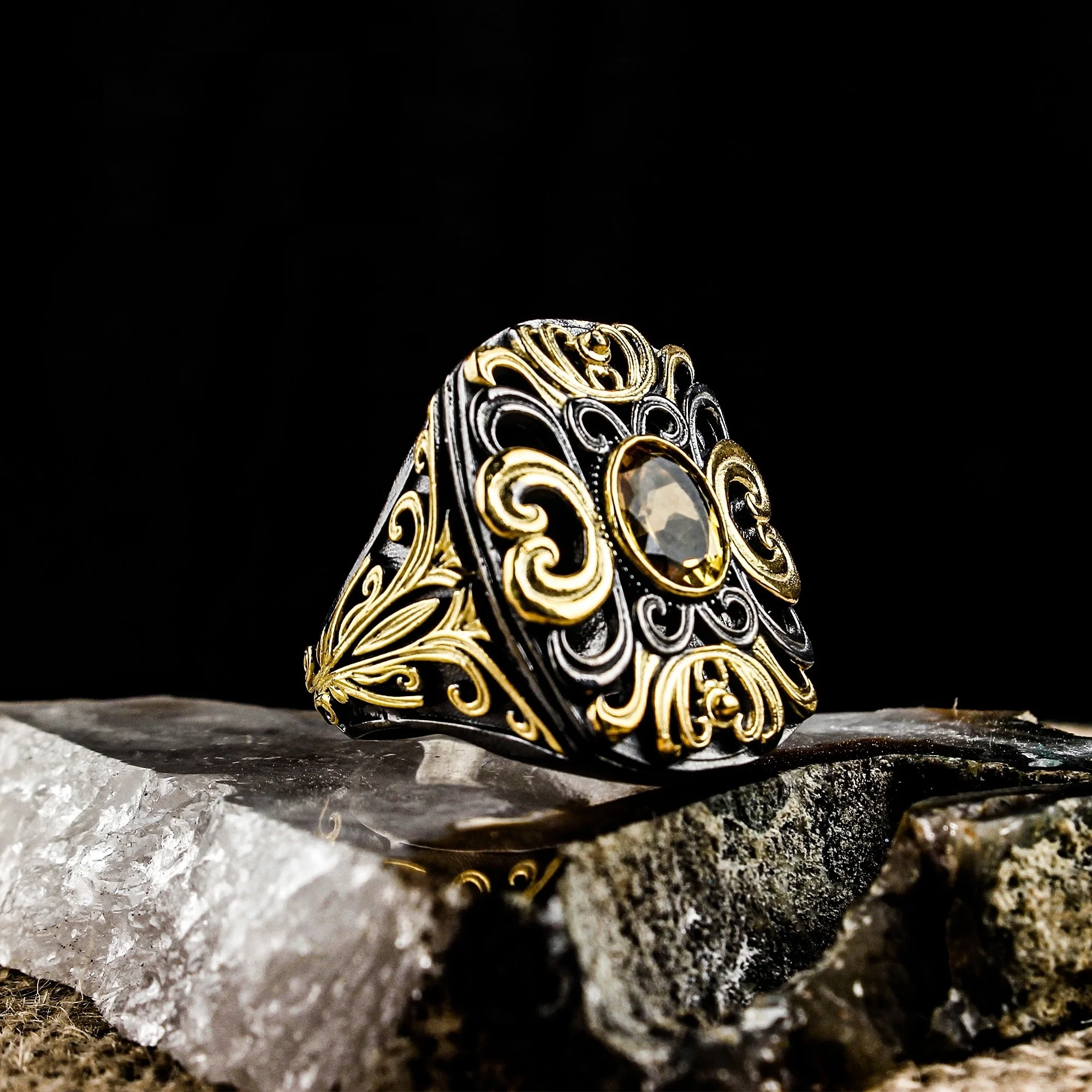 

925 sterling silver men ring real stone Jewelry fashion vintage Gift all size fashion for men and women made in turkey new store