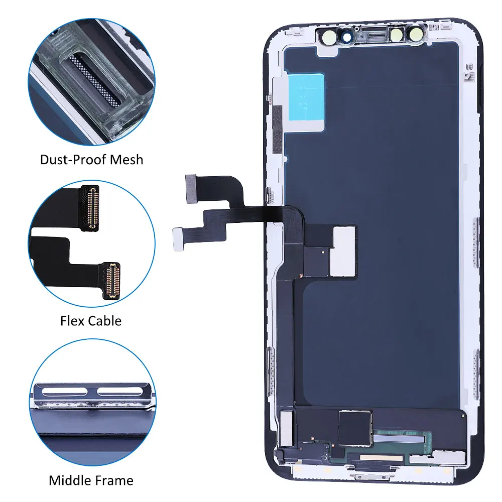 ЖК-экран Elekworld для iphone X XS OLED TFT сменный без битых пикселей с 3D сенсорным