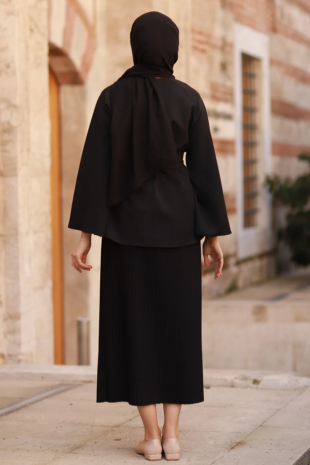 

Double Set of Skirt and Blouse Casual Woman Set 2 Pieces Islamic Muslim Made in Turkey Spring Summer Ramadan Collection 14037