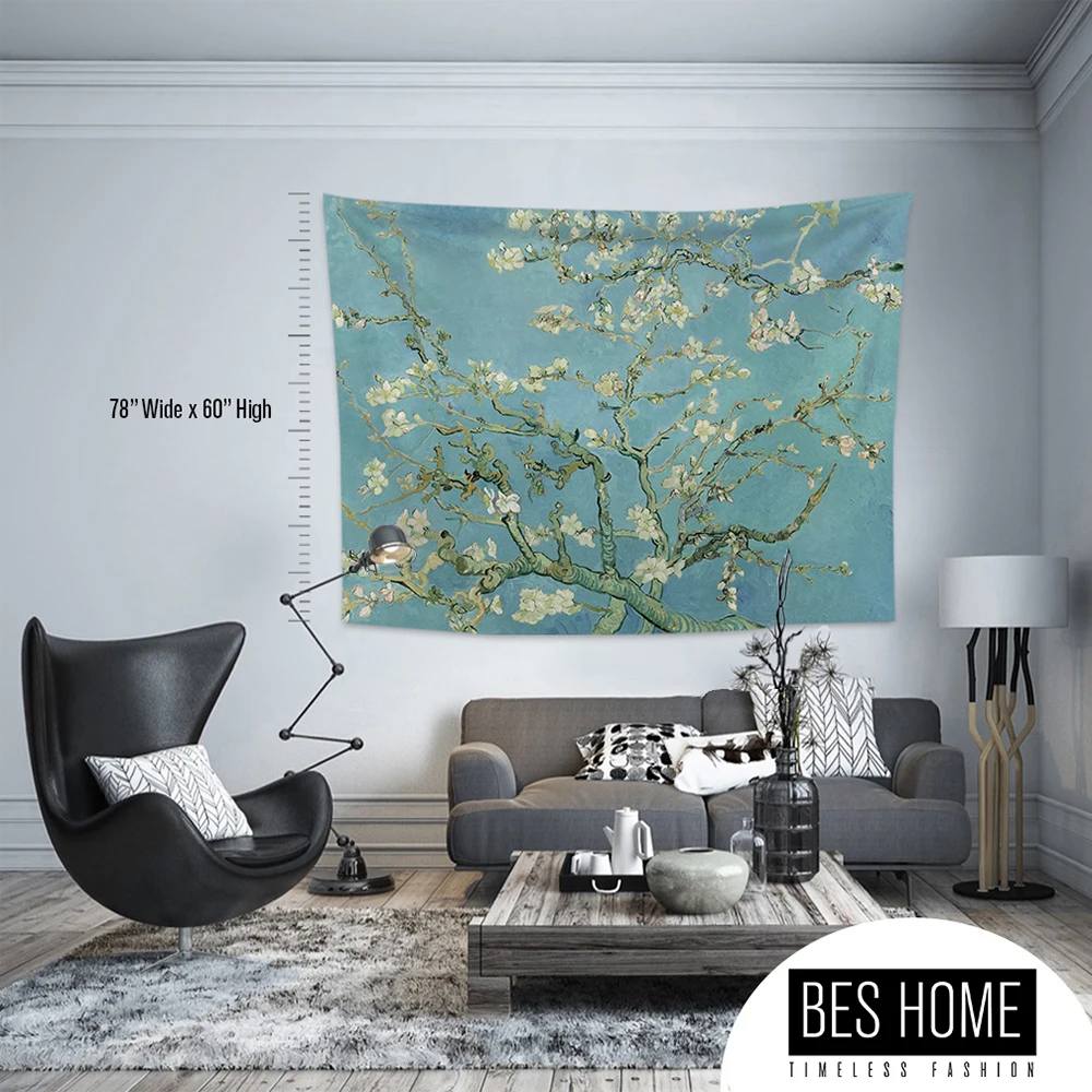 

Vincent Van Gogh-Almond Blossoms,Fabric Wall Hanging,Tapestry,Textile Wall Hang,Wall Decoration, master Piece Tapestry