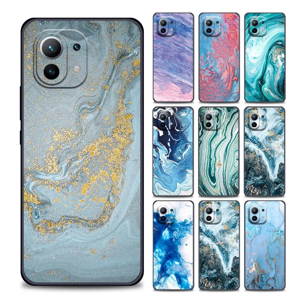 

Fashion Marble Phone Case for Xiaomi Mi 11Lite i Ultra X T EN PocoF1 X3 NFC GT M3 F3 GT M4 Pro Soft Silicone Cover Coque