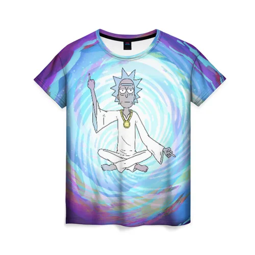 Женская футболка 3D Rick in nirvana рисунки на футболках индивидуальная и модная