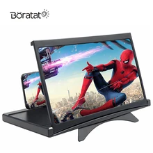 12 Inch 3D Mobile Phone Amplifier Pull-Out 14Inch HD Blu-Ray Amplifier Lazy Bracket Rurved Screen Protable