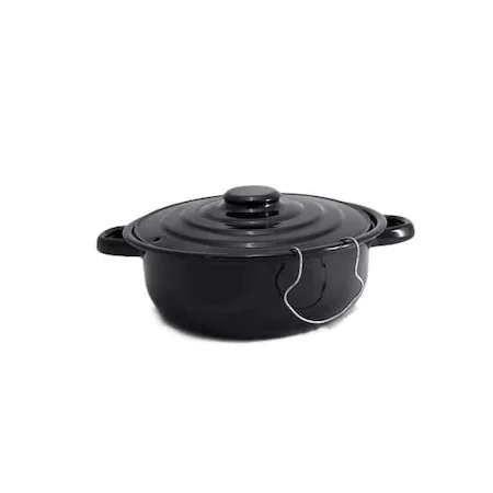 Огнеупорная антипригарная эмалированная фритюрница жаровня 24 см|Кастрюли для