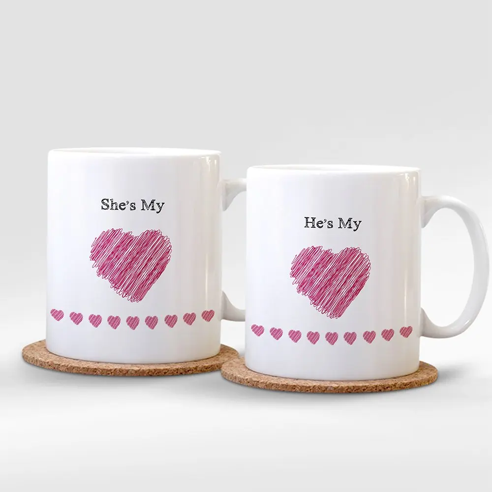 

Personalized Dual O My Heart White Mug Cup