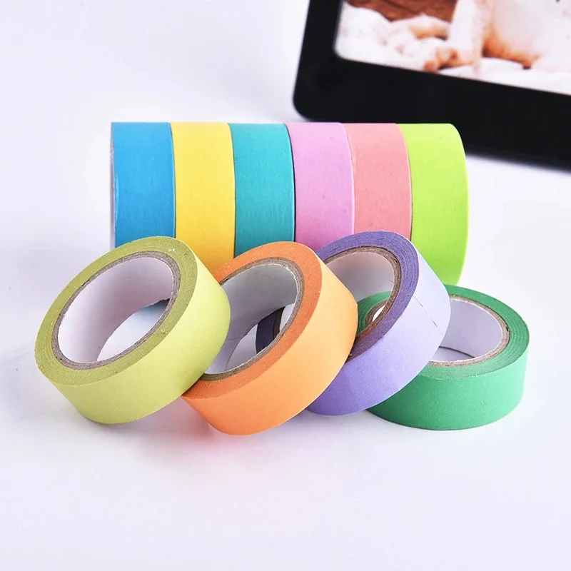 

3 PCS Home Party Holiday Celebration Supplies Rainbow And Paper Tape Diy Hand Account Decoration Stickers Random Colors