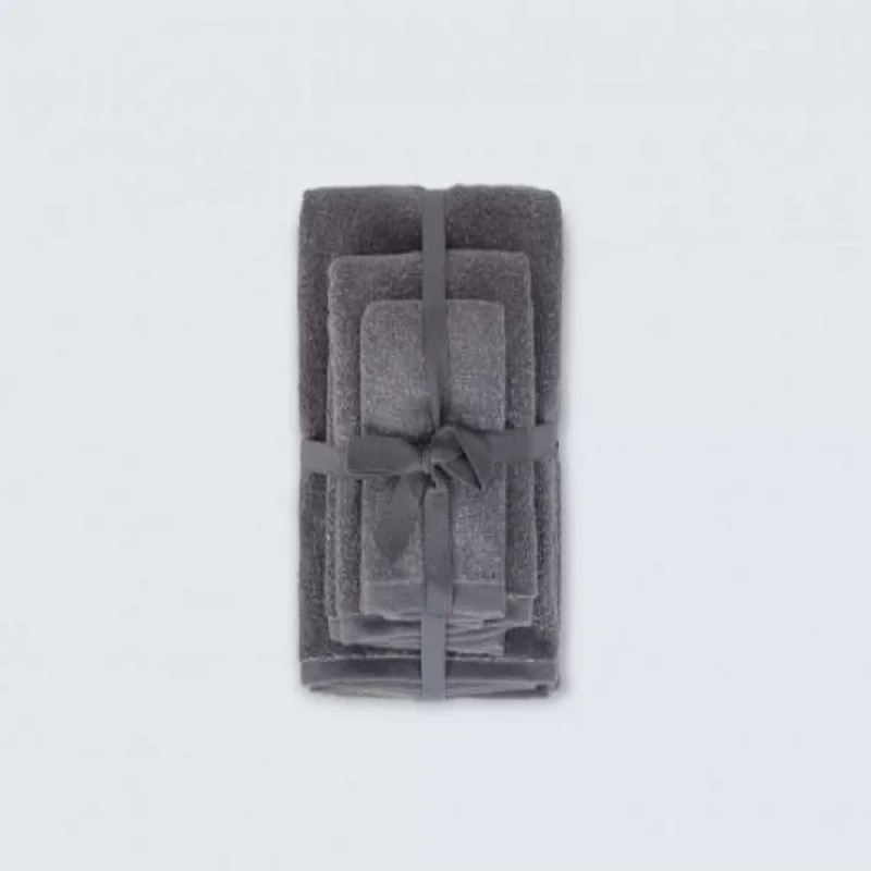 

Turkish 100% Cotton Towel Anthracite 3 Piece Set