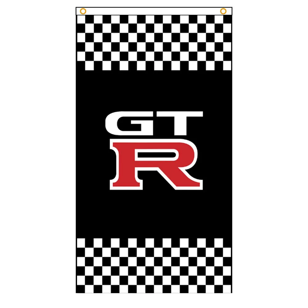 

3X5 Ft GTR Vertical Checkered Flag Polyester Printed Flags and Banners for Decor