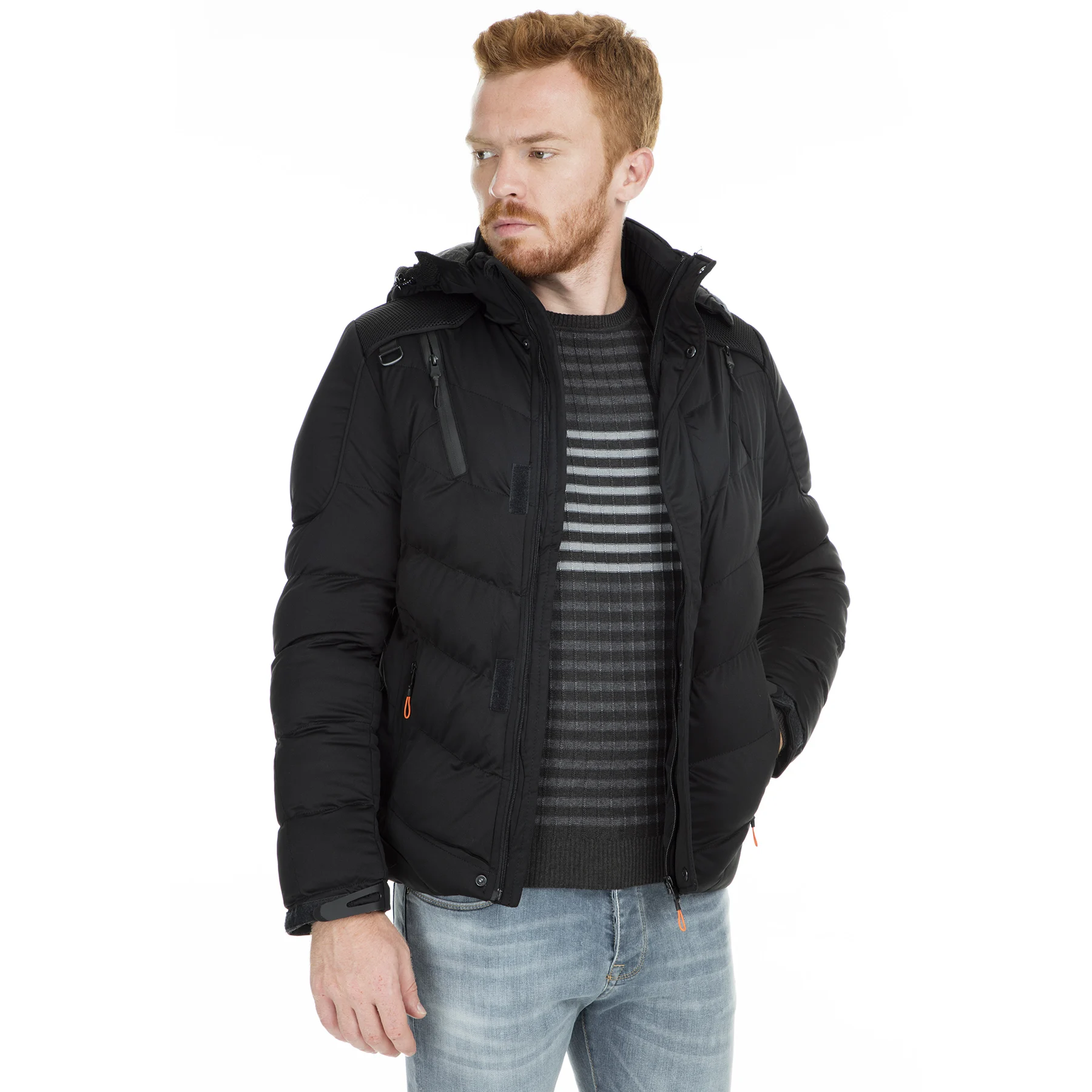 Пике с капюшоном Надувное пальто Мужское SCAT | Мужская одежда