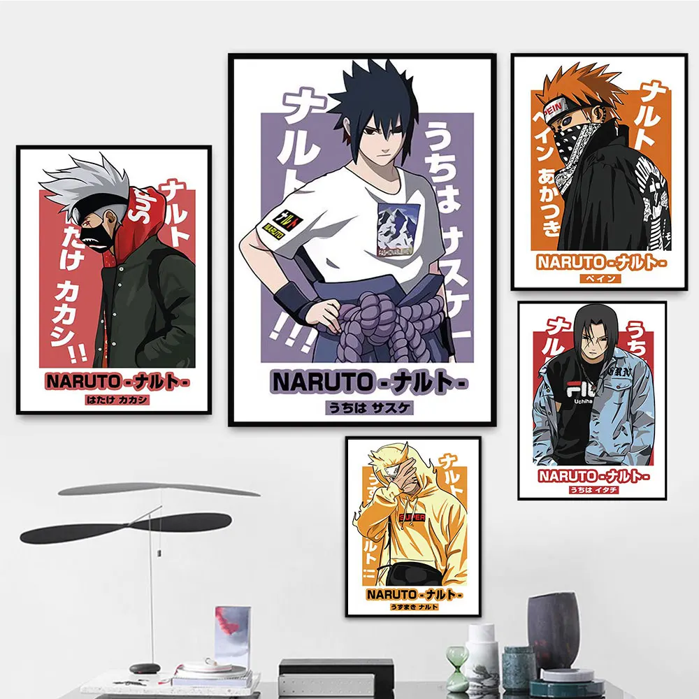 

Classic Anime Naruto Canvas Painting Sasuke Kakashi Wall Poster Print Picture Children Room Living Room Home Decor Mural Cuadros
