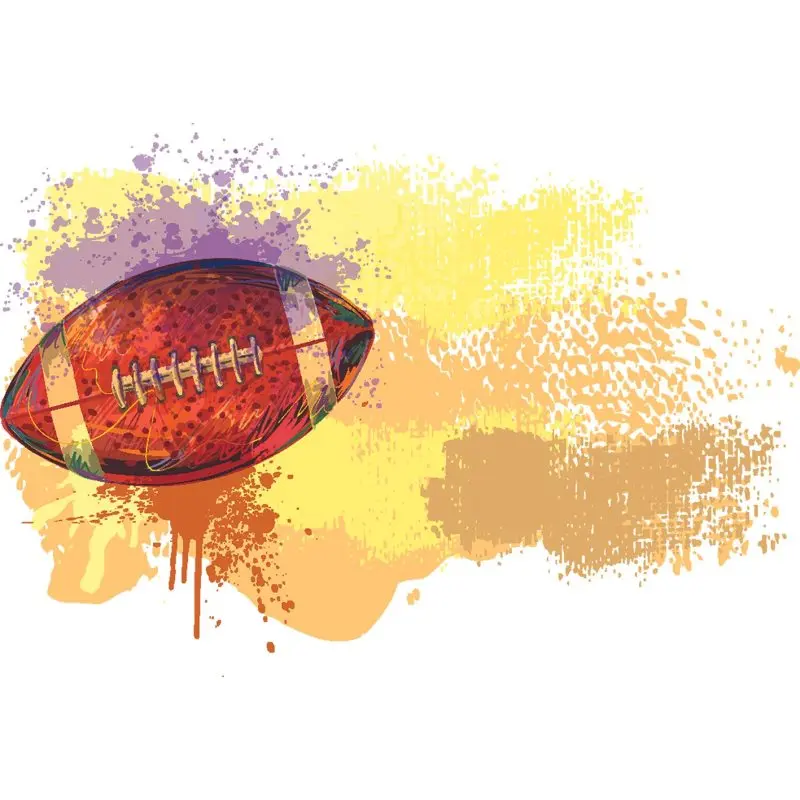 Занавеска Американский футбол на боли брызги воды цвет эффект художественный