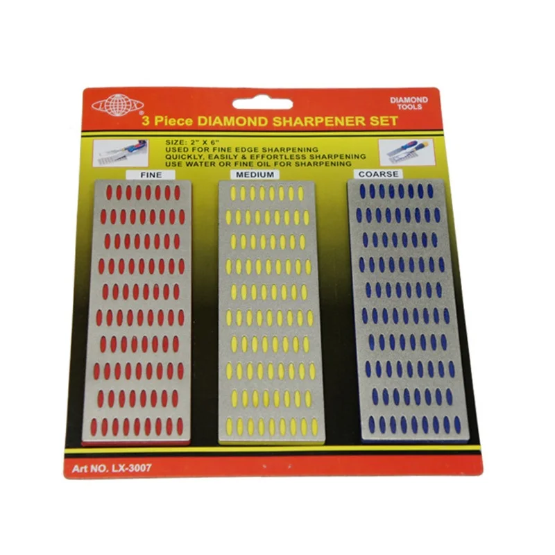 Набор алмазных брусков для заточки ножей и других режущих инструментов. Комплект
