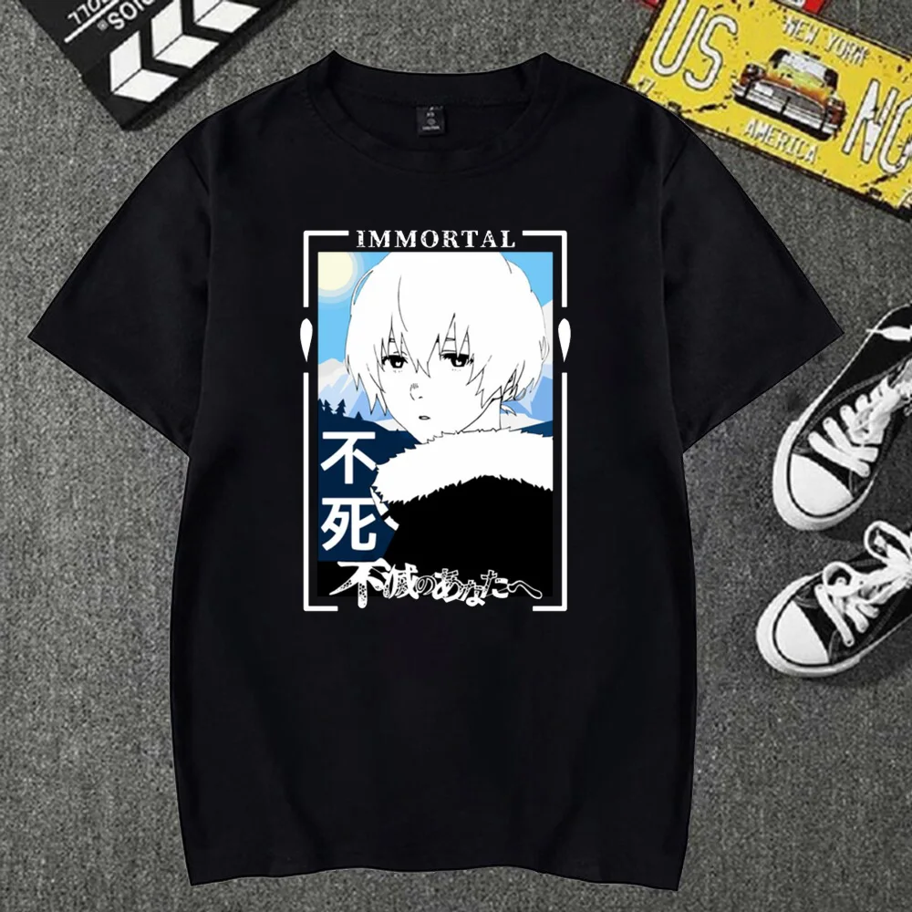 

2021 Summer To Your Eternity Anime Print T Shirt Short Sleeve Round Tee Shirt