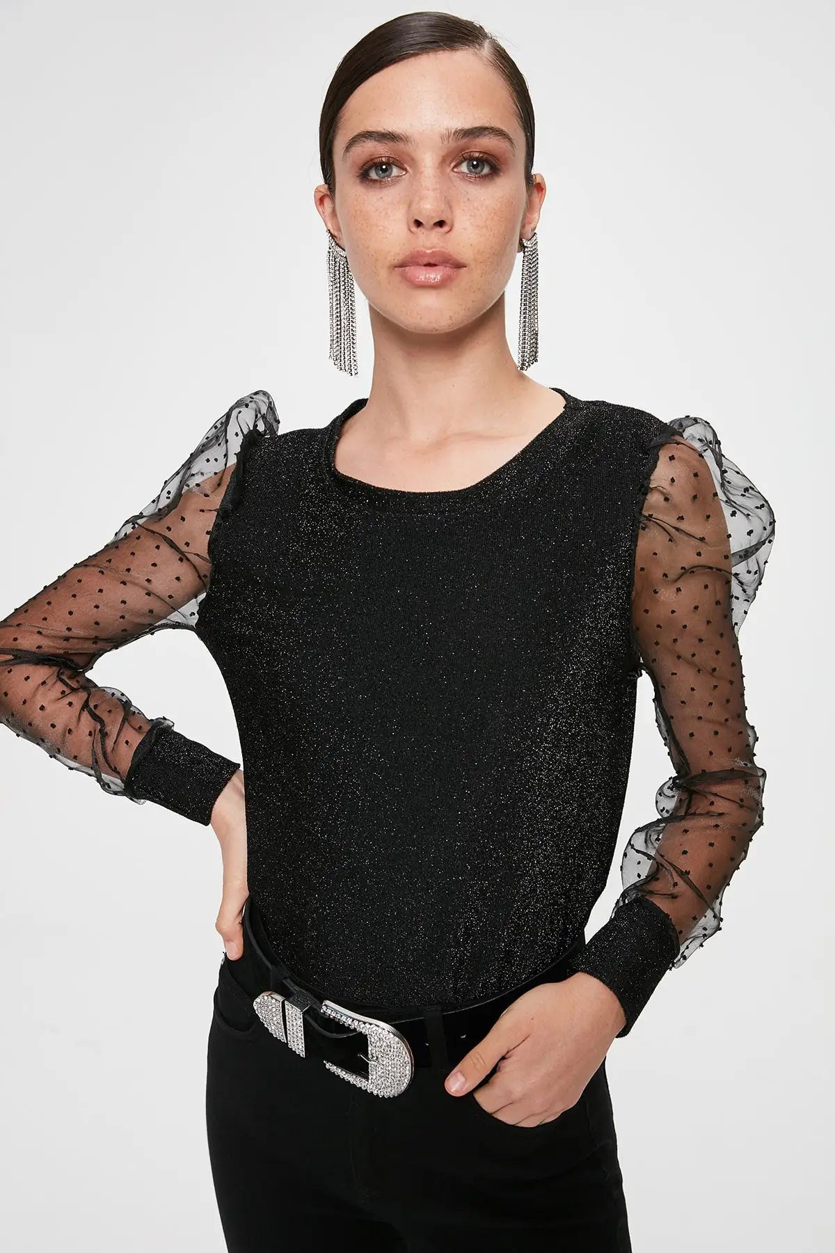 Trendyol рукав с деталью Bluz TPRAW20BZ1190 |