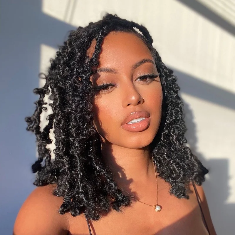 

Mentor Hair Synthetic Butterfly Locs Wig Disstressed Locs Braids Synthetic Hair Lace Wig