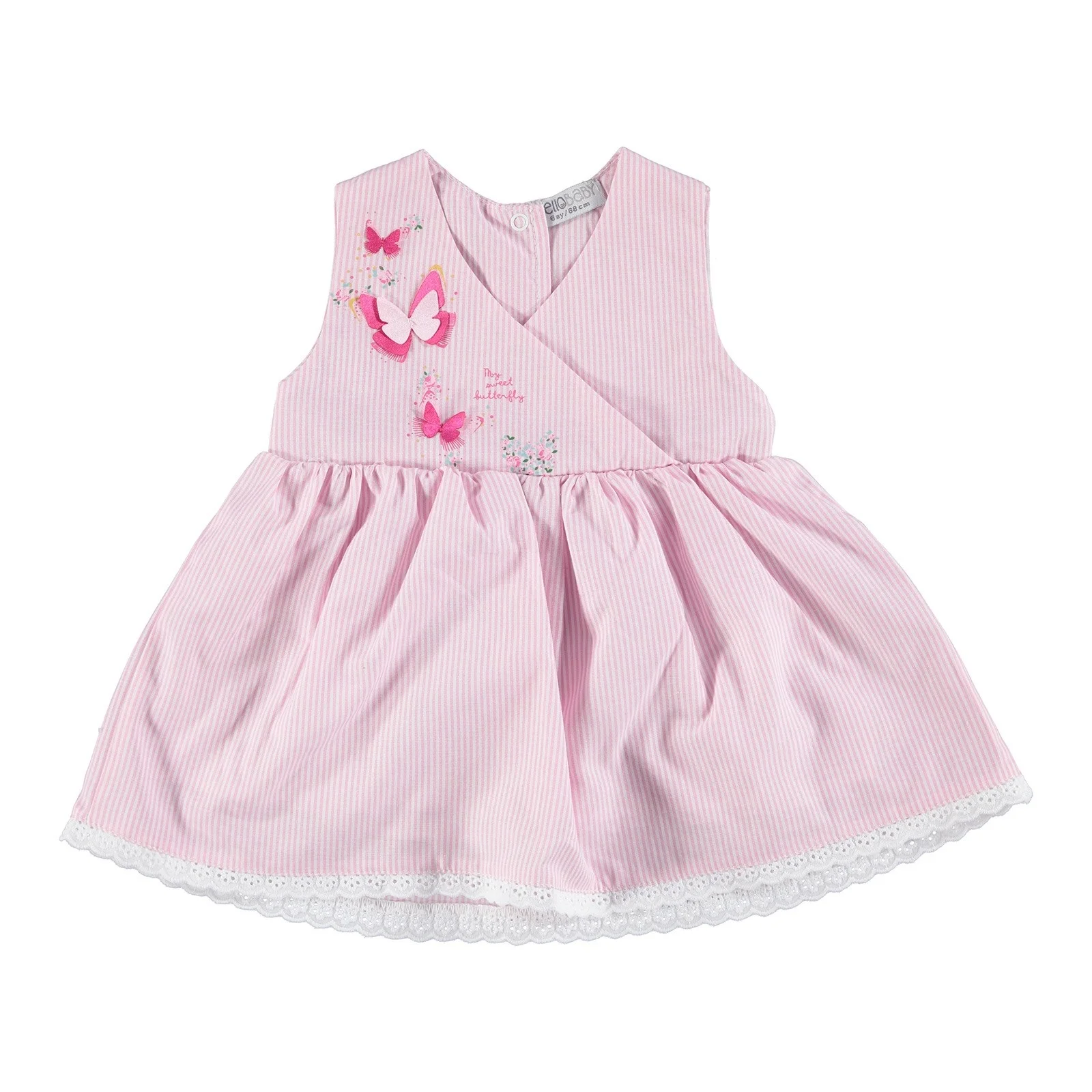 Ebebek HelloBaby/летнее платье без рукавов с бабочками для маленьких девочек