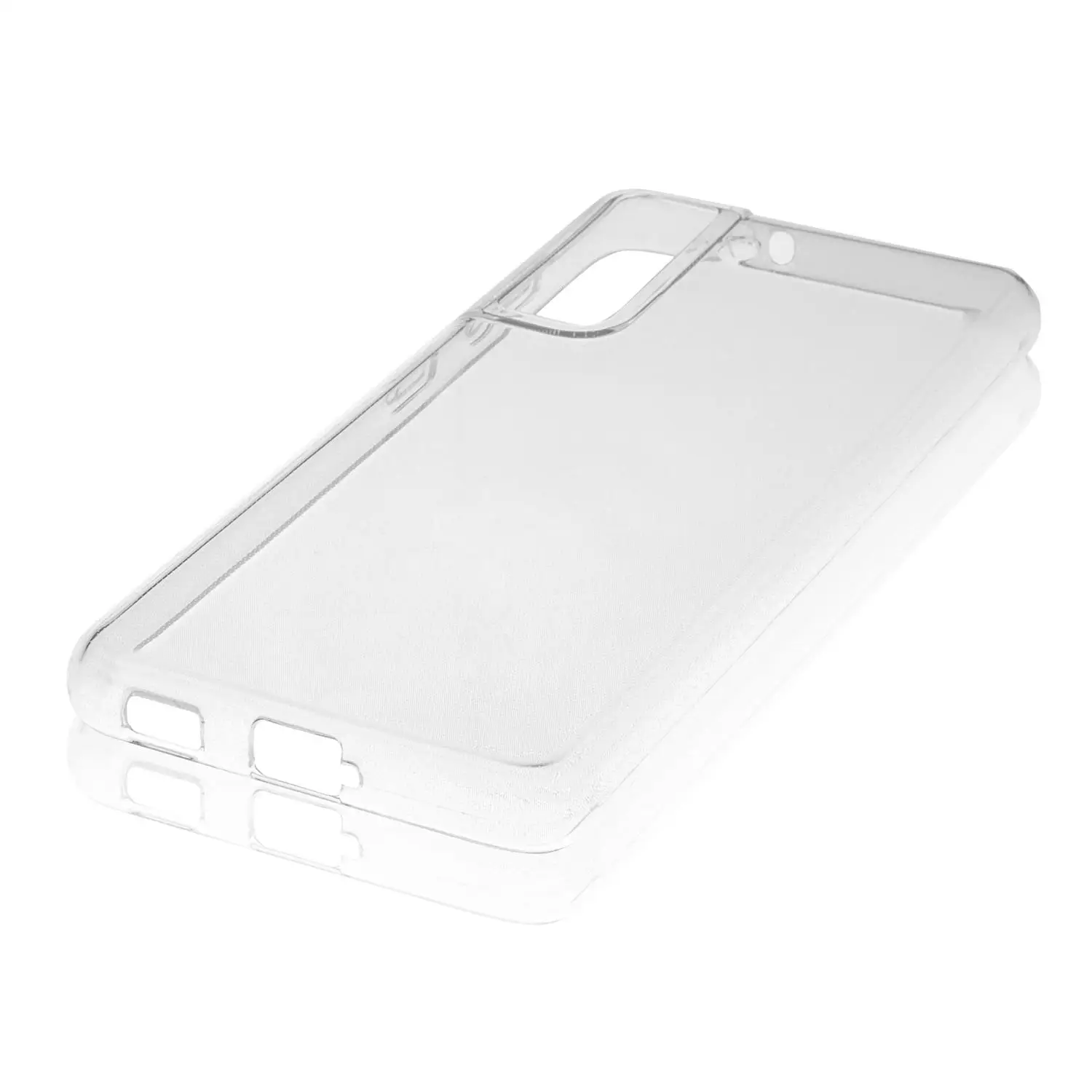 Силиконовый чехол ROSCO для Samsung Galaxy S21 с бортиком вокруг модуля камер и защитой от