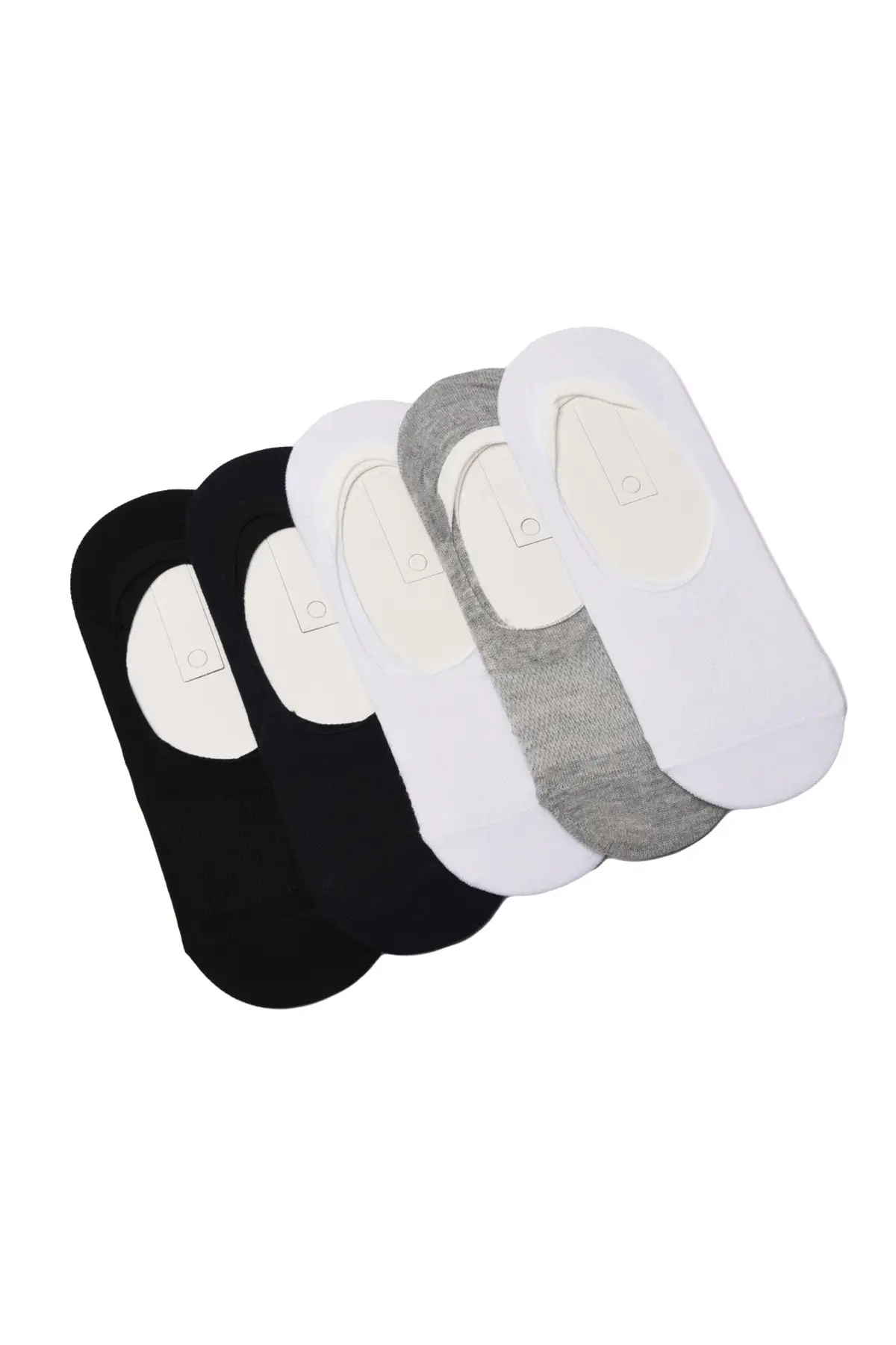 Black-White-Gray-Navy Blue 5'li Knitting Socks TWOAW21CO0006