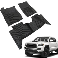 artudatech rubber floor liner mat fit toyota tacoma 2018 2022 at double cab