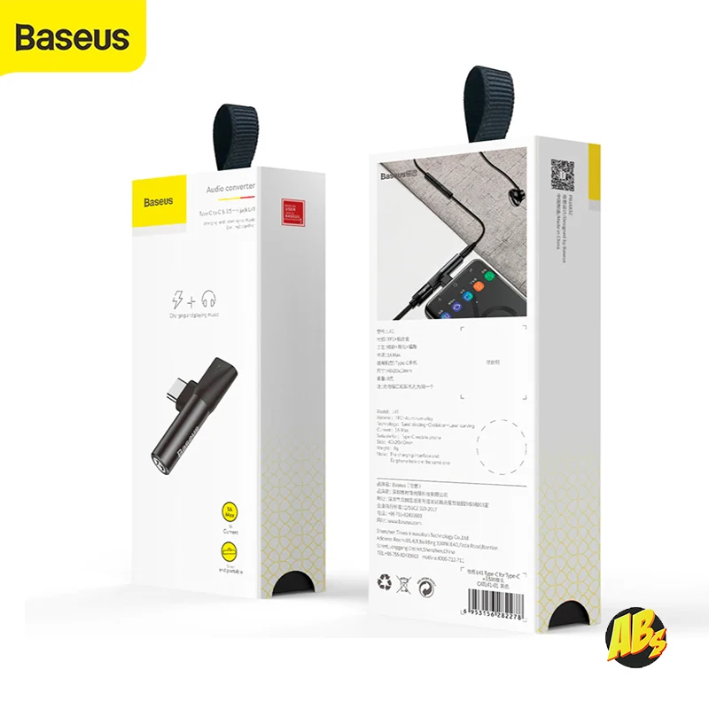 Переходник USB Type-C - AUX 3.5мм + Baseus L41 (CATL41-01) оригинал аудио переходник для телефона usb-c