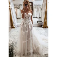 lovely sweetheart off the shoulder short sleeve sweep floor length appliques lace tulle 2022 wedding dresses a line bridal gowns